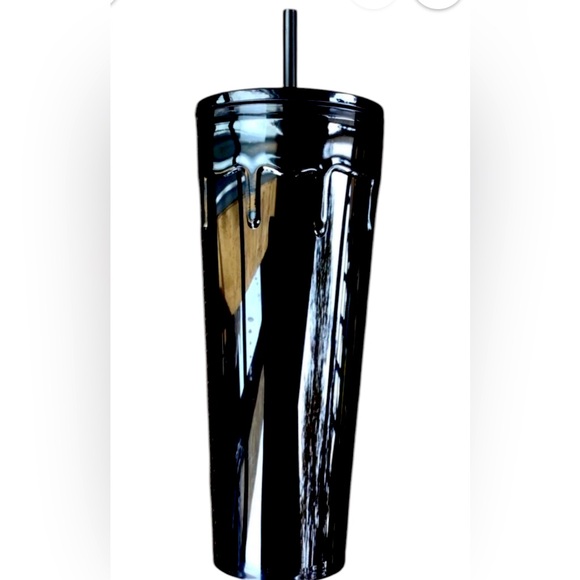 Starbucks Black Slime Cup New 2024 Halloween OOZE High Gloss Tumbler Venti 24oz - Picture 6 of 9